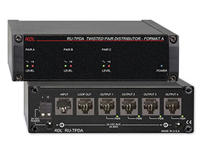 RU-TPDA distributes audio to FORMAT-A headphone amplifiers